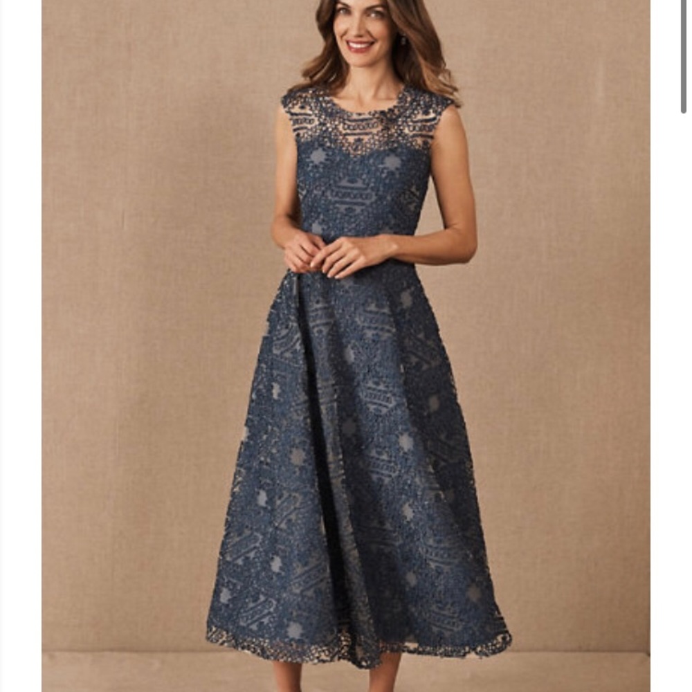 BHLDN Sara Emanuel Presley Dress Blue 8
